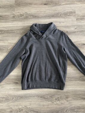 Polo Ralph Lauren Gray Knit Shawl Collar Pullover